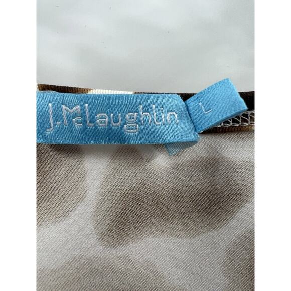 J. McLaughlin Women’s Short Sleeve Elora Animal Print Faux Wrap Dress Large - Picture 6 of 12